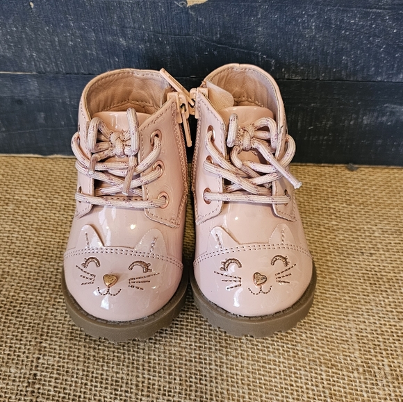 wonder nation Other - Wonder Nation Baby Girl's Pink Hiking Boots Infant Size 2 Cat Face